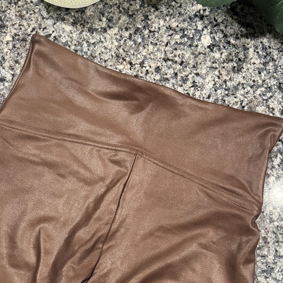 Brown Faux Leather Leggings - Picture 3 of 3